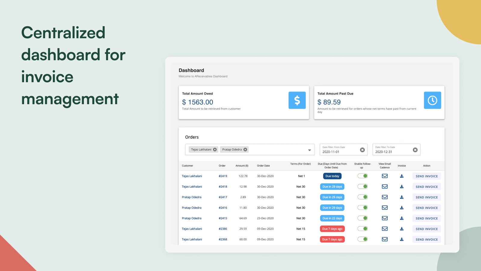 AReceivables Feature
