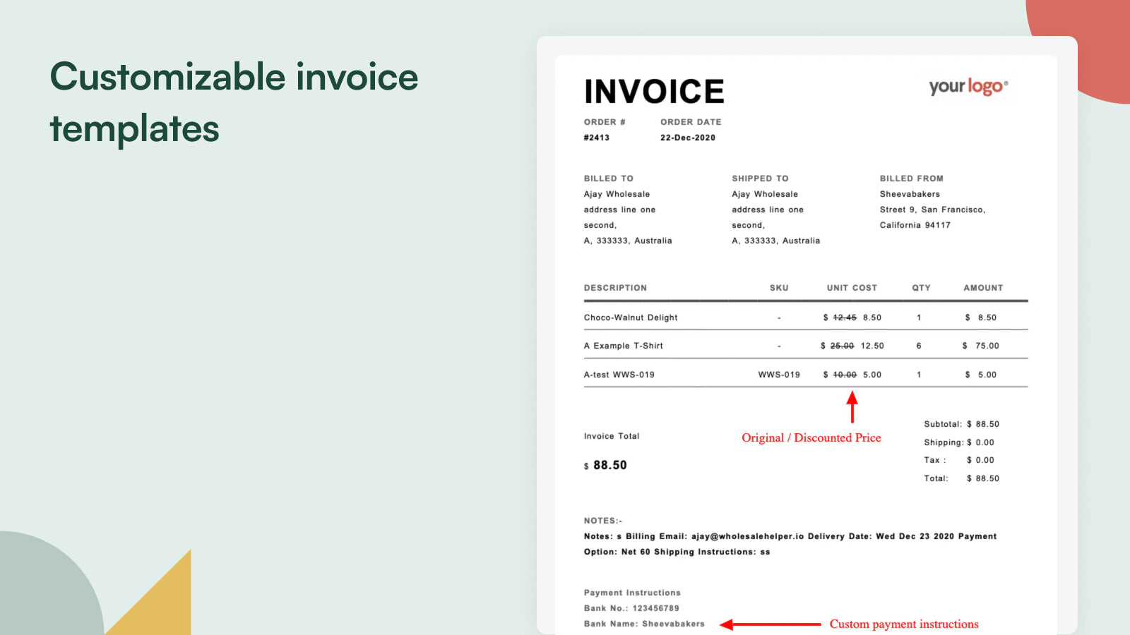 AReceivables Feature