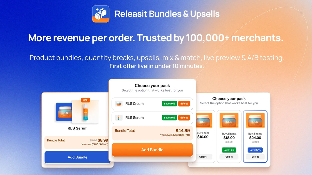 Releasit Bundles & Upsells Feature