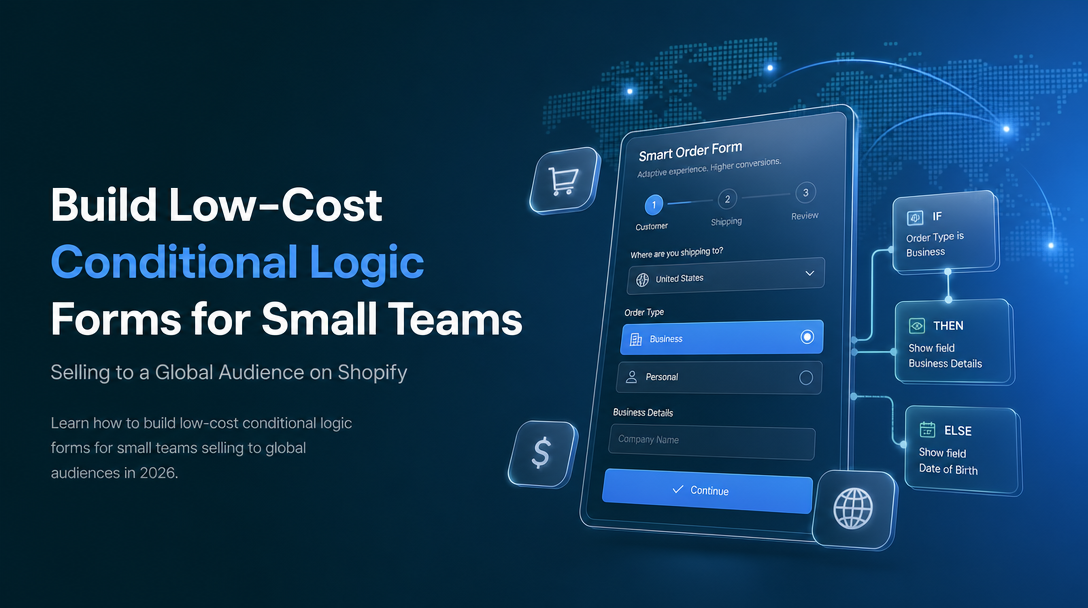 How to Build Low-Cost Conditional Logic Forms for Small Teams Selling to a Global Audience on Shopify image