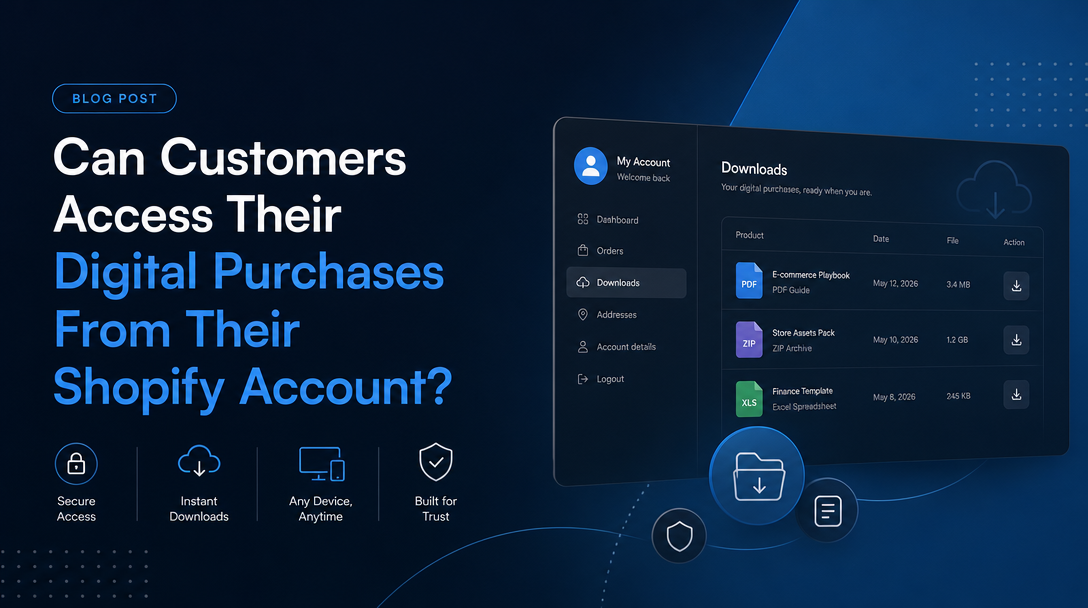 Can Customers Access Their Digital Purchases From Their Shopify Account? image