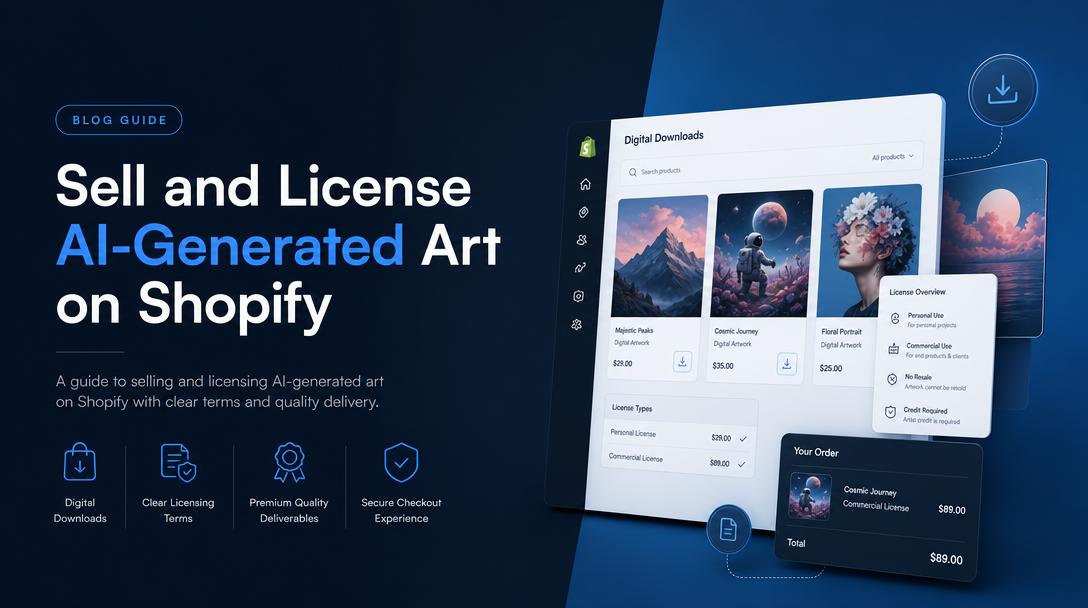 How to Sell and License AI-Generated Art on Shopify image