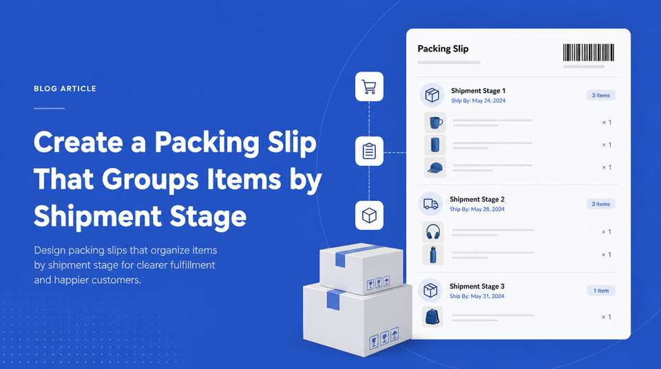 How to Create a Packing Slip That Groups Items by Shipment Stage article illustration