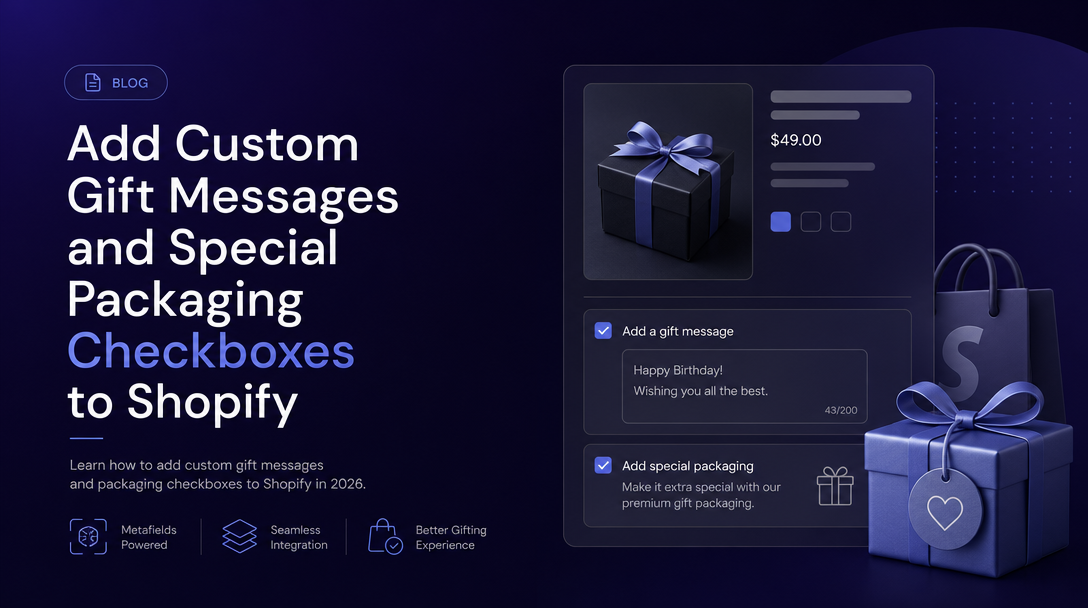 How to Add Custom Gift Messages and Special Packaging Checkboxes to Shopify image