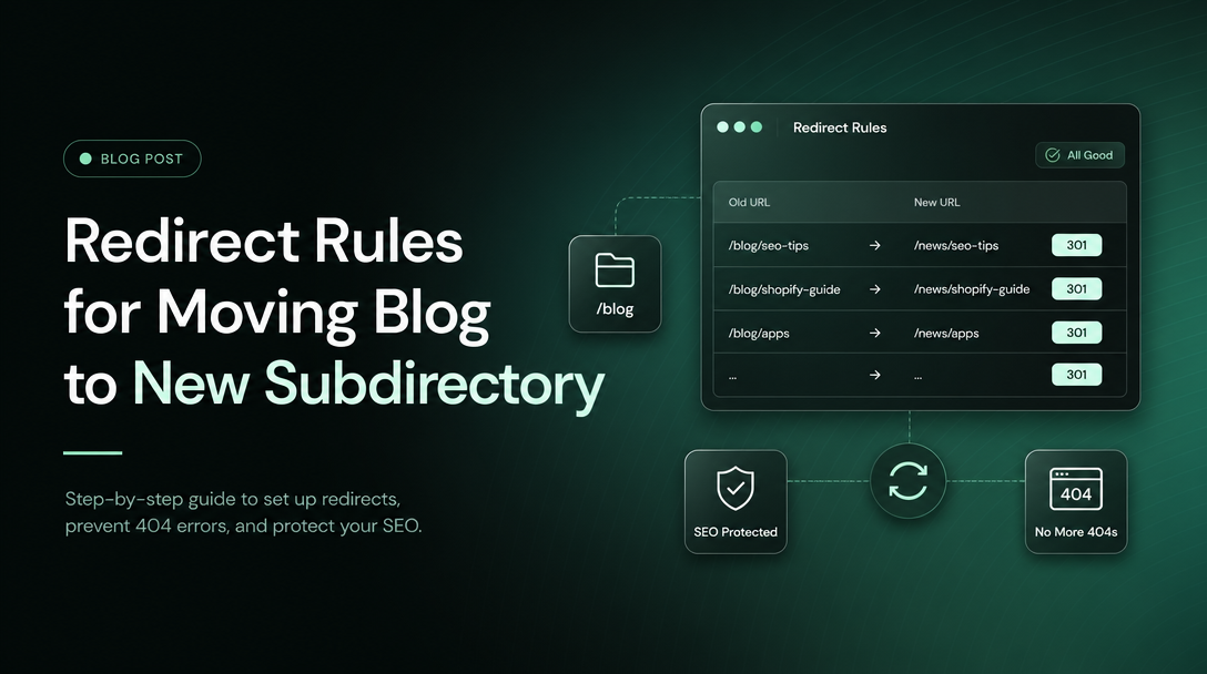Redirect Rules for Moving Blog to New Subdirectory image