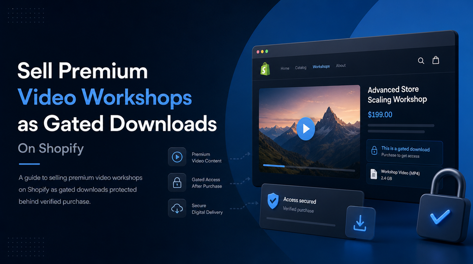 How to Sell Premium Video Workshops as Gated Downloads on Shopify article illustration