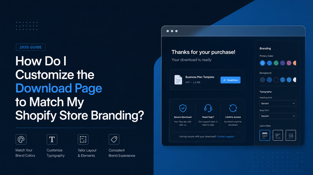 How Do I Customize the Download Page to Match My Shopify Store Branding? image