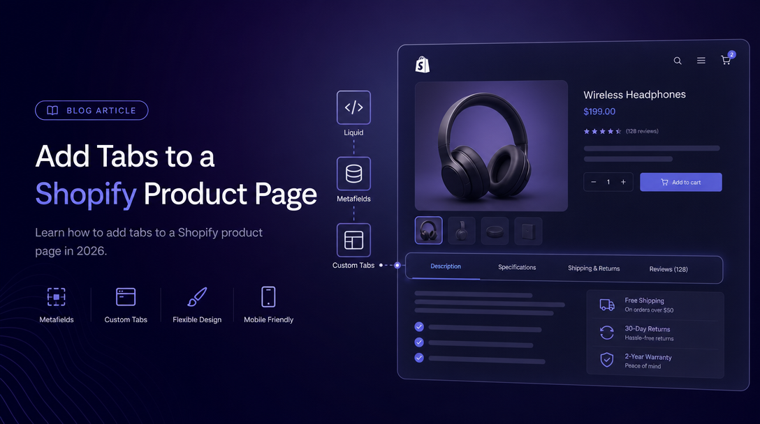 How to Add Tabs to a Shopify Product Page image