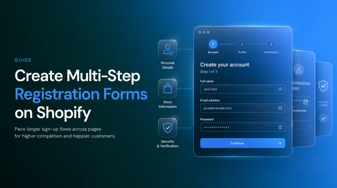 How to Create Multi-Step Registration Forms on Shopify image