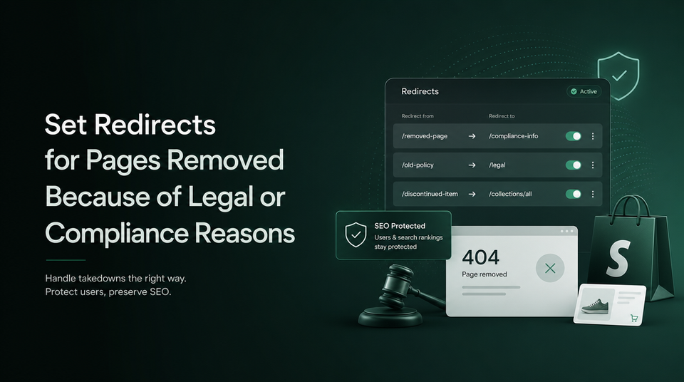 How to Set Redirects for Pages Removed Because of Legal or Compliance Reasons article illustration