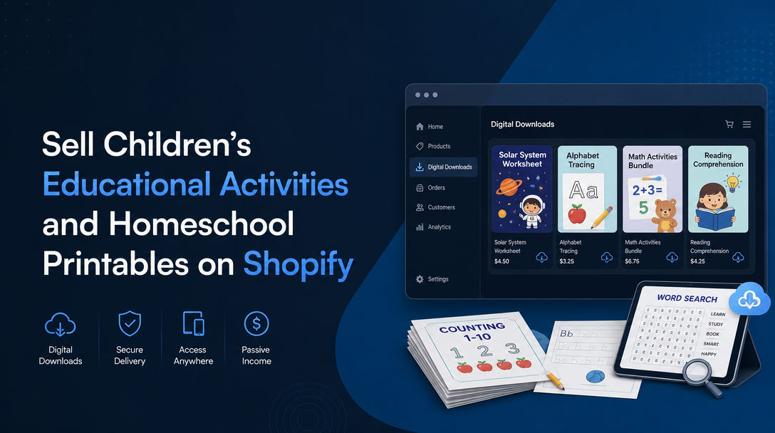 How to Sell Children's Educational Activities and Homeschool Printables on Shopify image