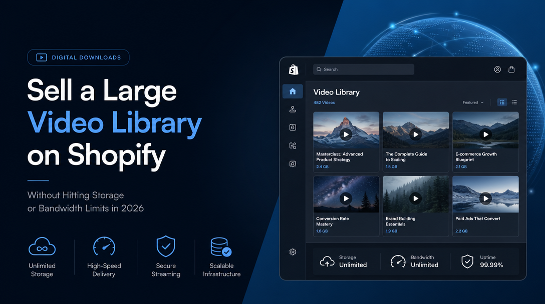 How to Sell a Large Video Library on Shopify Without Hitting Storage or Bandwidth Limits image