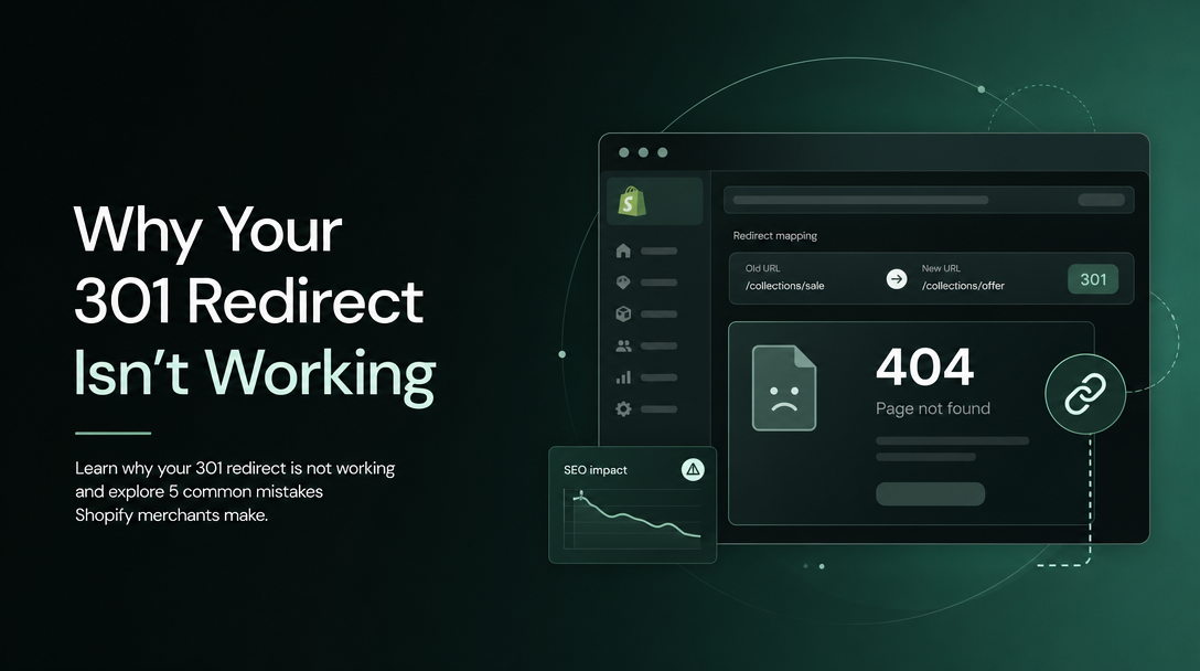 Why Your 301 Redirect Isn't Working: 5 Common Mistakes Shopify Merchants Make image