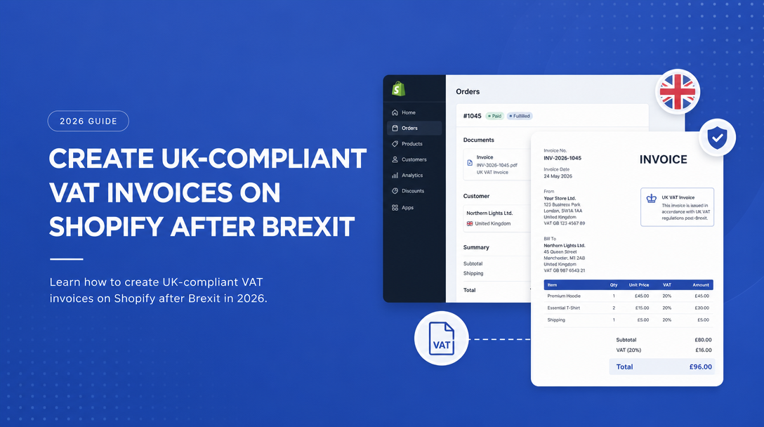 How to Create UK-Compliant VAT Invoices on Shopify After Brexit image
