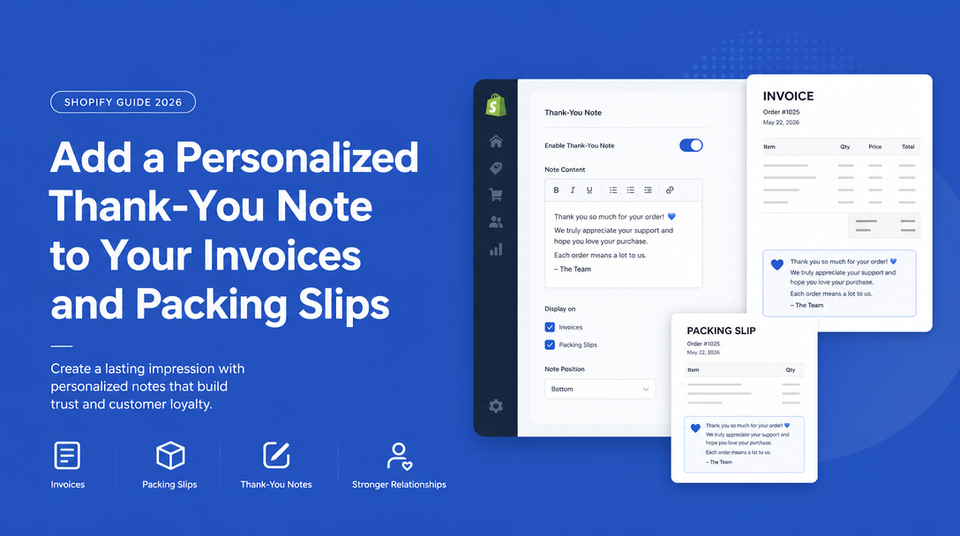 How to Add a Personalized Thank-You Note to Your Invoices and Packing Slips article illustration