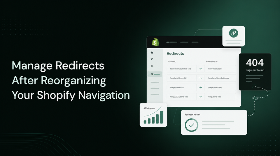 How to Manage Redirects After Reorganizing Your Shopify Navigation article illustration