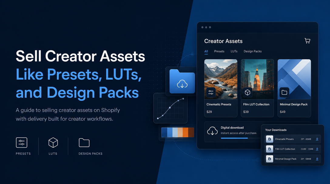 How to Sell Creator Assets Like Presets, LUTs, and Design Packs on Shopify image
