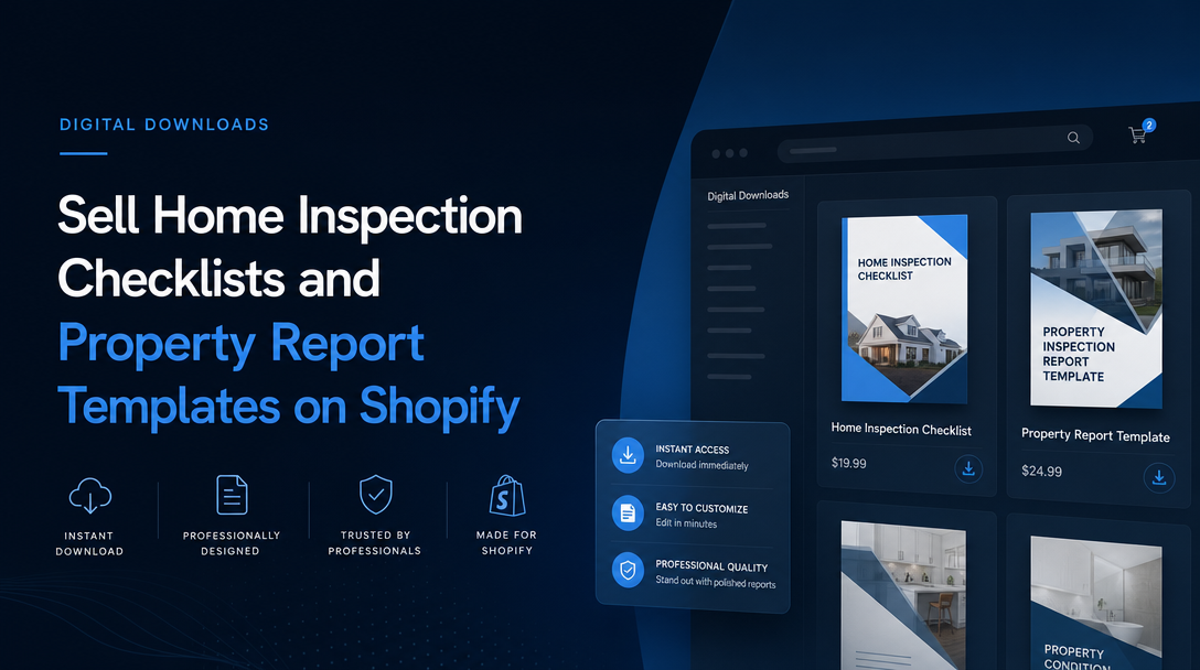 How to Sell Home Inspection Checklists and Property Report Templates on Shopify image