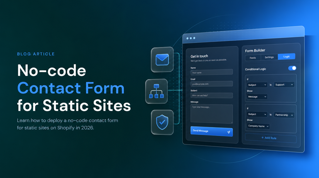 No-code contact form for static sites image