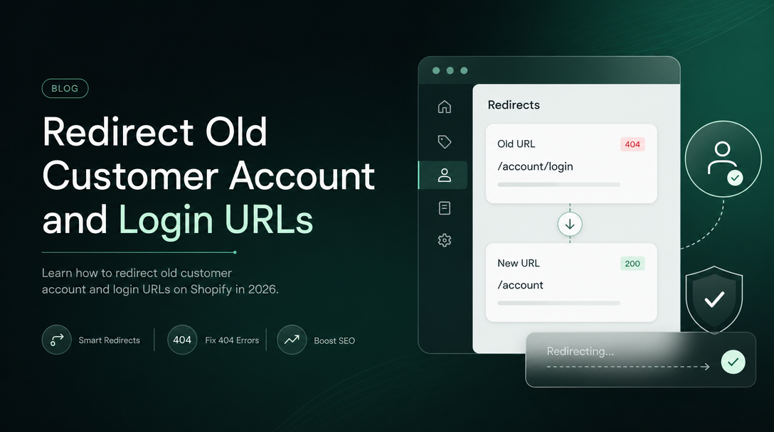 How to Redirect Old Customer Account and Login URLs on Shopify image