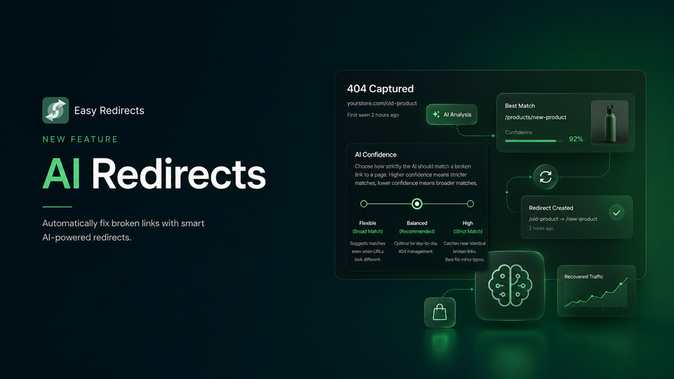 How to Automatically Fix 404 Errors on Shopify With AI Redirects