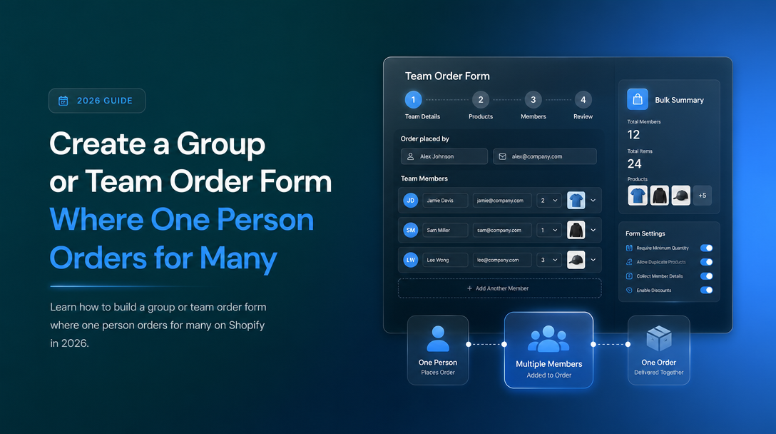 How to Create a Group or Team Order Form Where One Person Orders for Many image