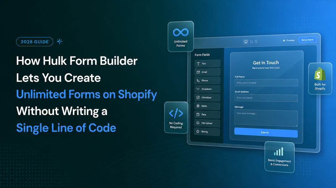 How Hulk Form Builder Lets You Create Unlimited Forms on Shopify Without Writing a Single Line of Code image