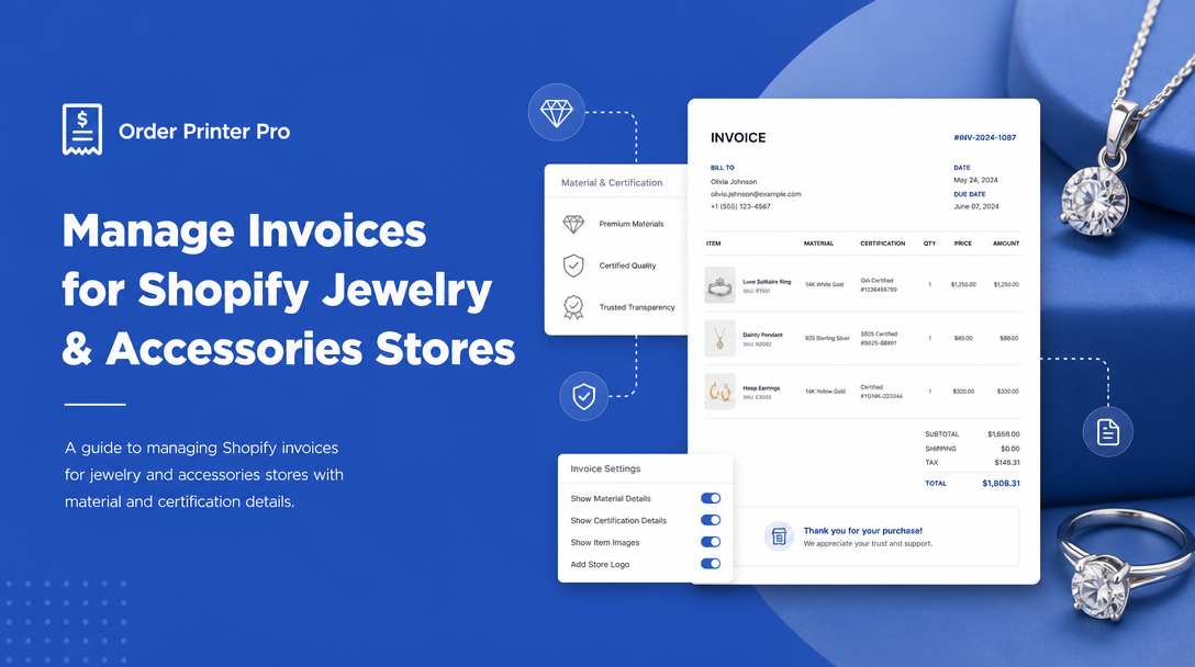 Manage Invoices for Shopify Jewelry and Accessories Stores image