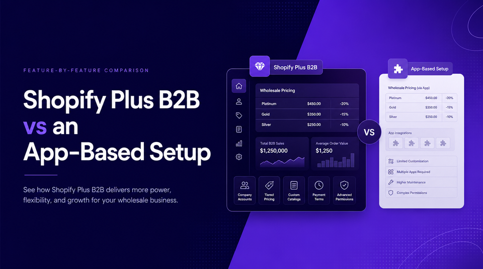 Shopify Plus B2B vs an App-Based Setup: What You Actually Get article illustration