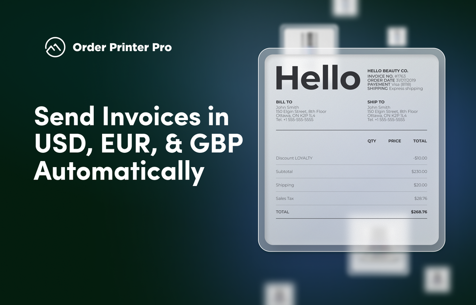 How to Send Invoices in USD, EUR, and GBP Automatically on Shopify
