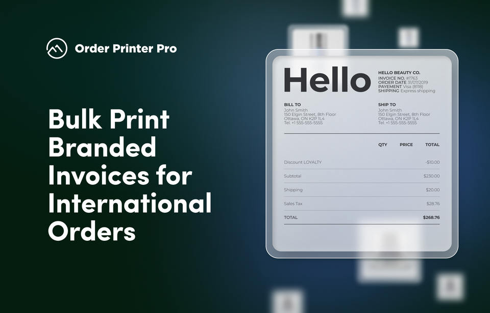 How to Bulk Print Branded Invoices for International Orders on Shopify