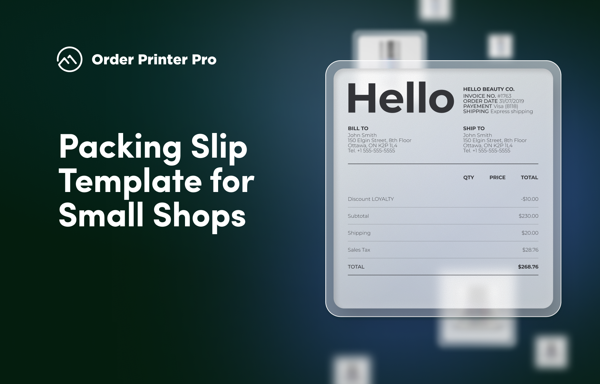 Recommend a Packing Slip Template for Small Shops image