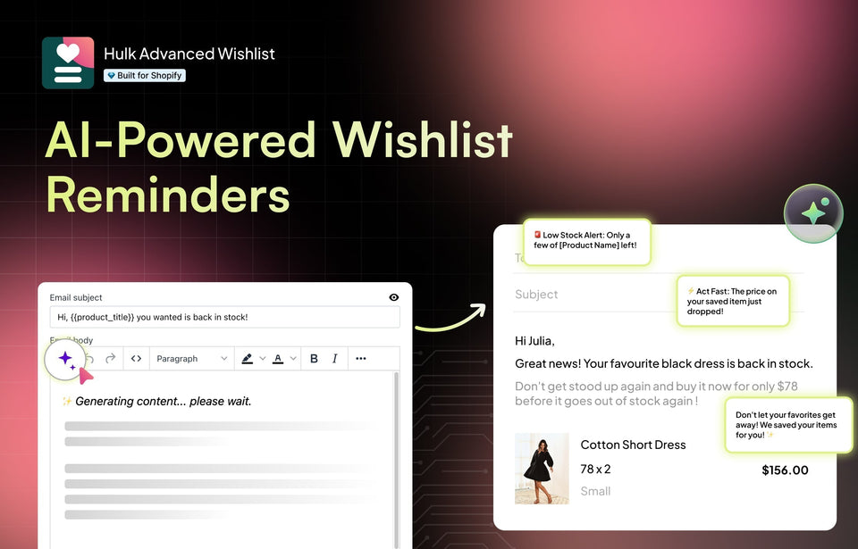 Sell More with AI-Powered Wishlist Reminders for Shopify