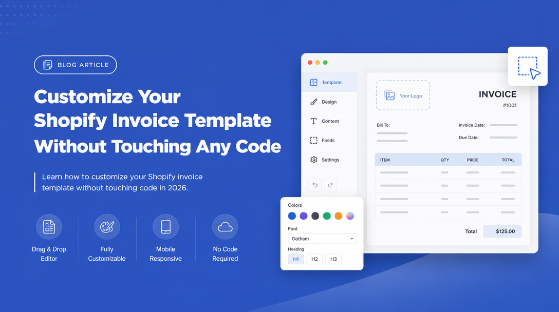 How to Customize Your Shopify Invoice Template Without Touching Any Code image