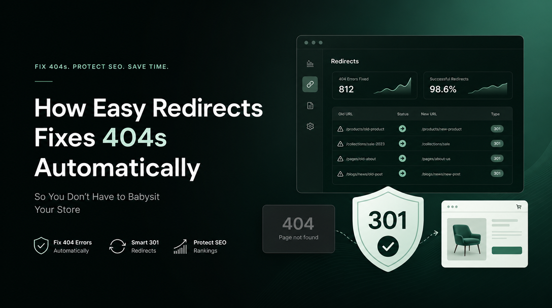 How SC Easy Redirects Fixes 404s Automatically So You Don't Have to Babysit Your Store image