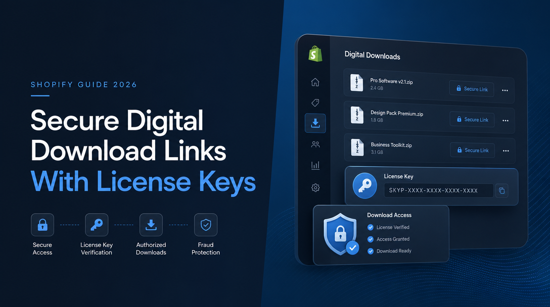 Secure Digital Download Links With License Keys image