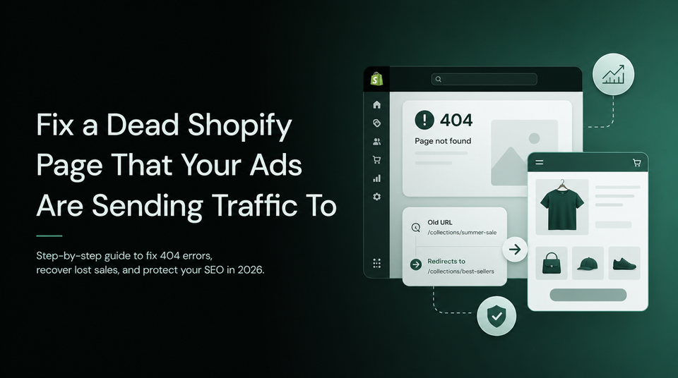 How to Fix a Dead Shopify Page That Your Ads Are Sending Traffic To article illustration