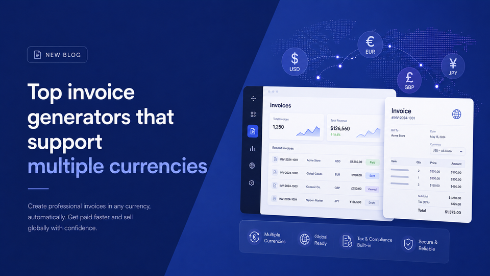 Top invoice generators that support multiple currencies