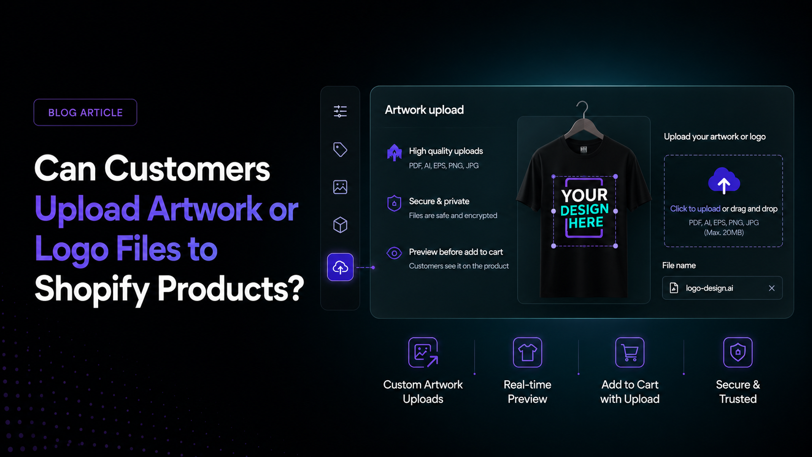 Can Customers Upload Artwork or Logo Files to Shopify Products? image