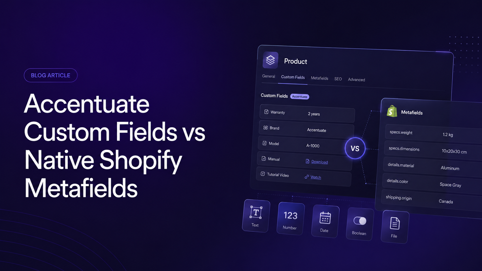 Accentuate Custom Fields vs Native Shopify Metafields: Which Do You Need? image