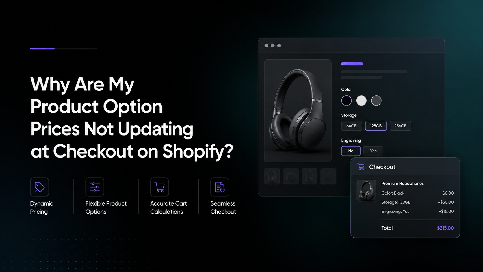 Why Are My Product Option Prices Not Updating at Checkout on Shopify? image