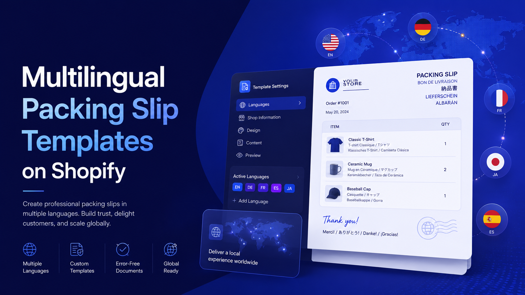 Multilingual Packing Slip Templates on Shopify image