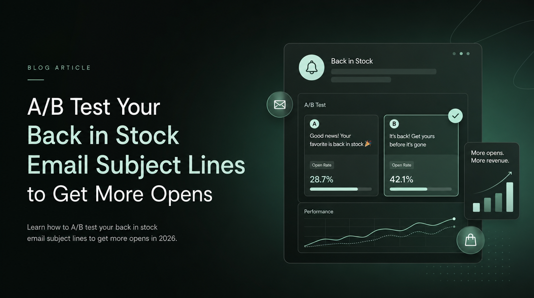 How to A/B Test Your Back in Stock Email Subject Lines to Get More Opens image
