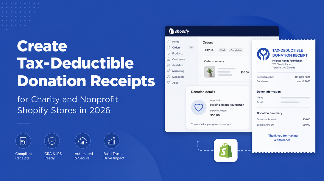 How to Create Tax-Deductible Donation Receipts for Charity and Nonprofit Shopify Stores image