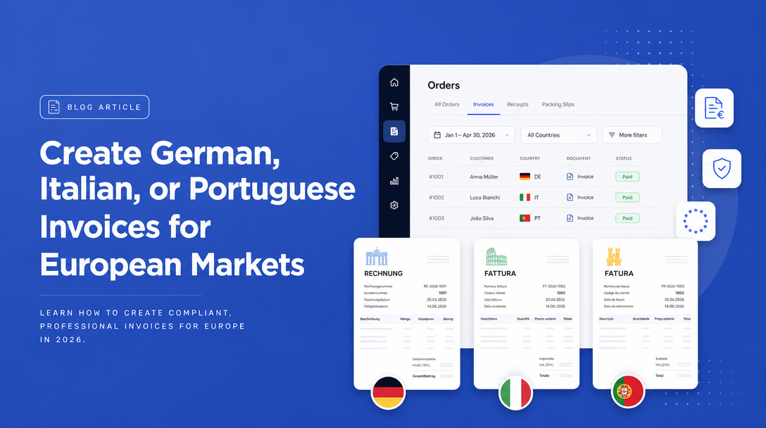 How to Create German, Italian, or Portuguese Invoices for European Markets image