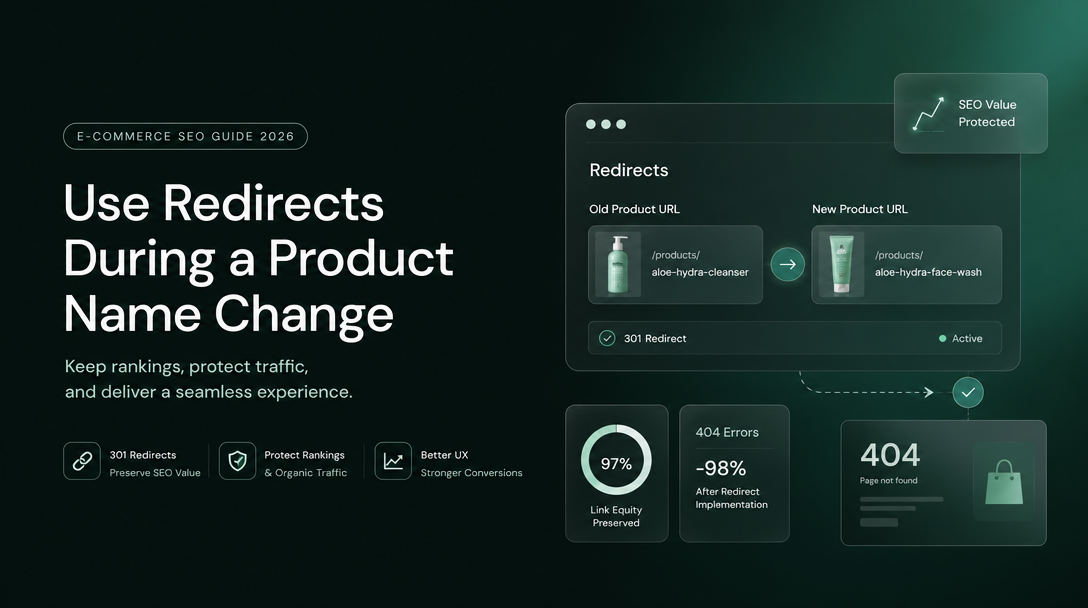 How to Use Redirects During a Product Name Change While Keeping SEO Value image