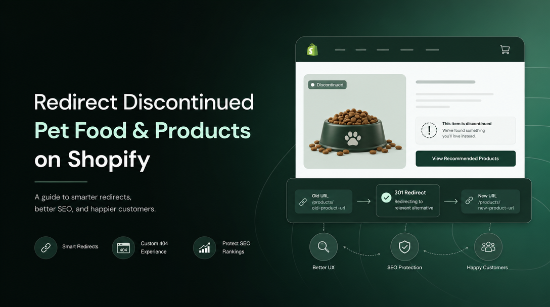 How to Redirect Discontinued Pet Food & Products on Shopify image