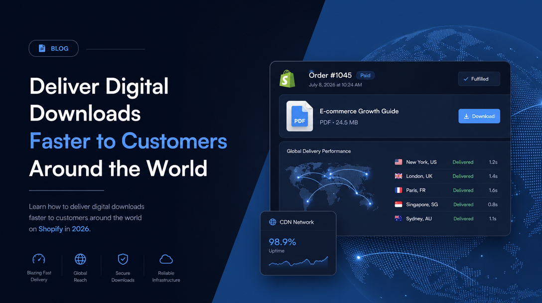 How to Deliver Digital Downloads Faster to Customers Around the World on Shopify image
