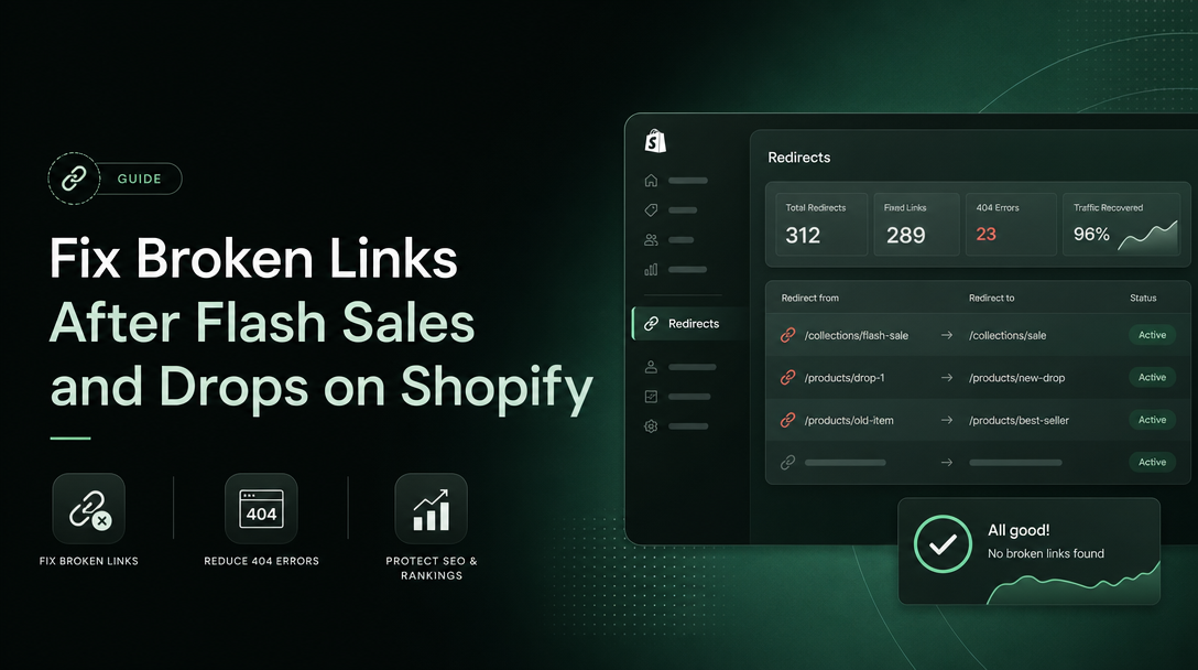 How to Fix Broken Links After Flash Sales and Drops on Shopify image