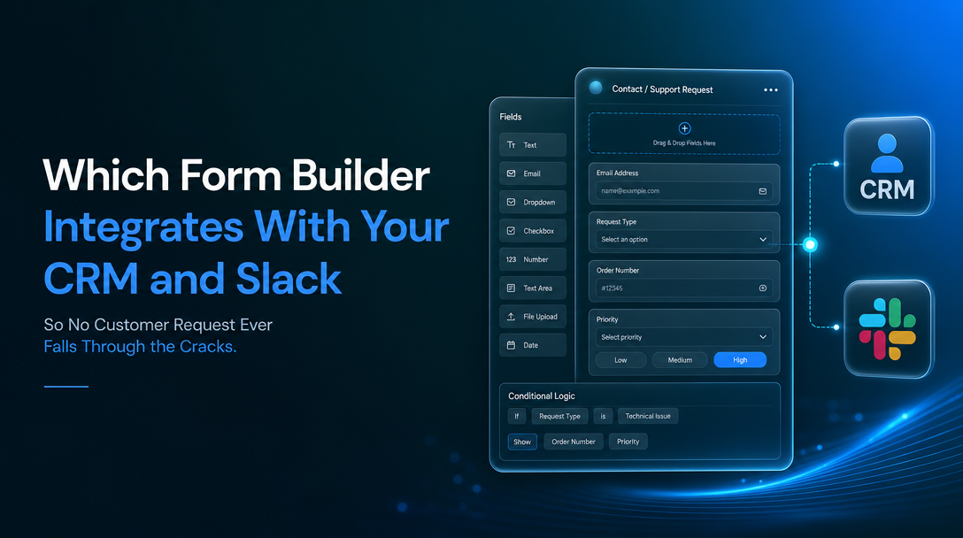 Which Form Builder Integrates With Your CRM and Slack So No Customer Request Ever Falls Through the Cracks image
